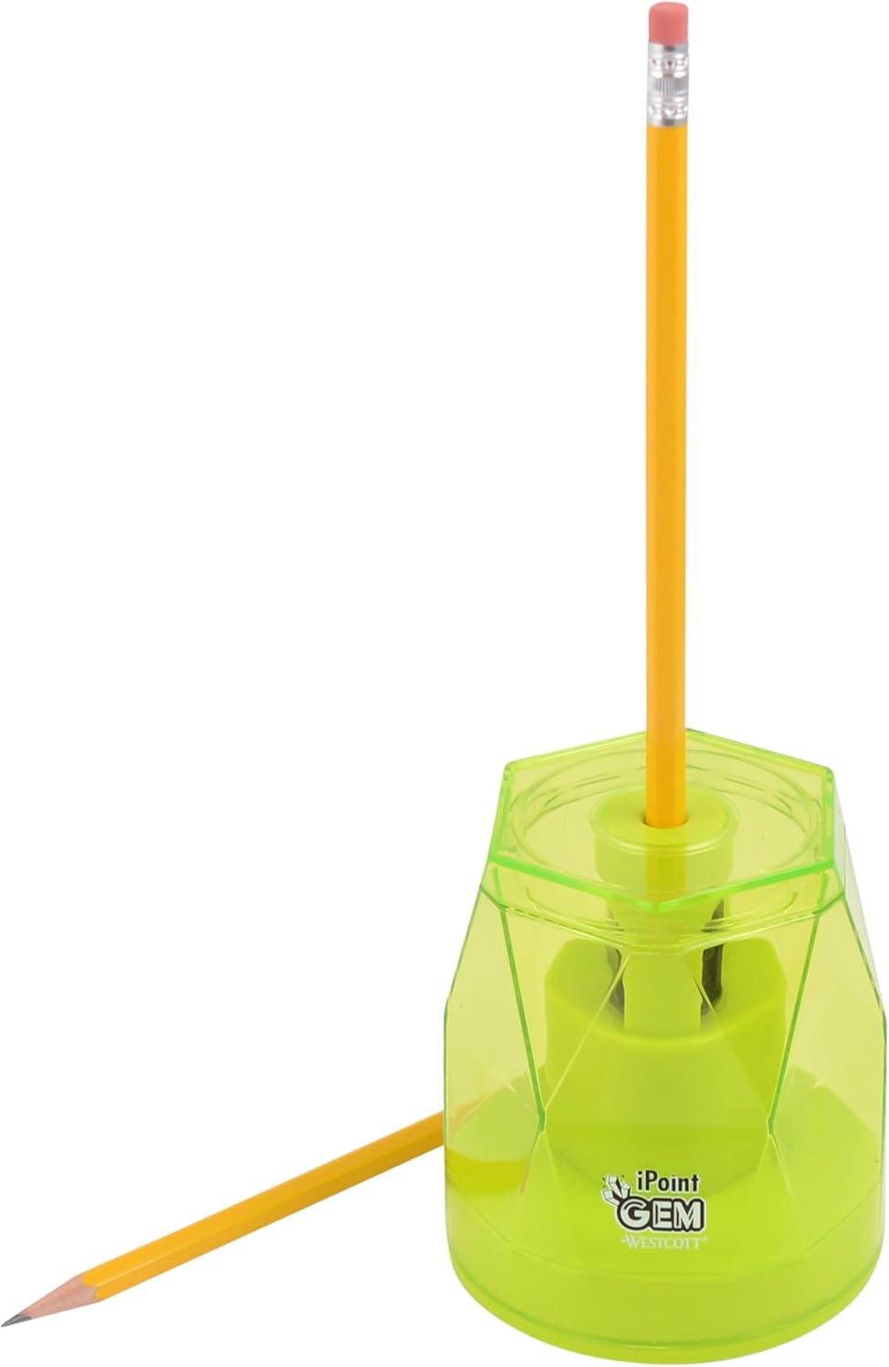 Westcott iPoint® GEM Battery Pencil Sharpener, Neon Green (00577)