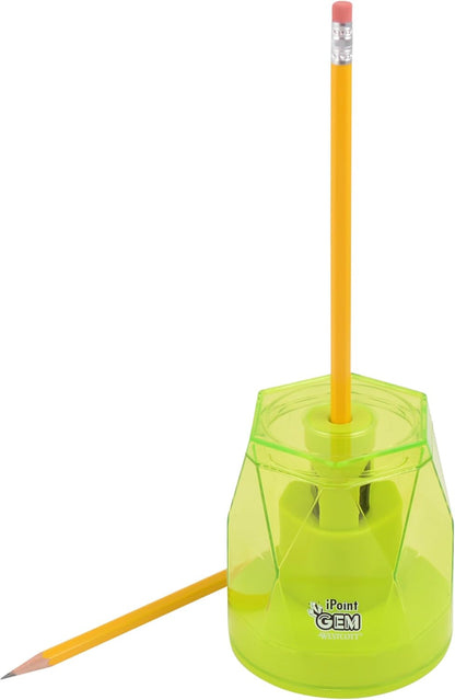 Westcott iPoint® GEM Battery Pencil Sharpener, Neon Green (00577)