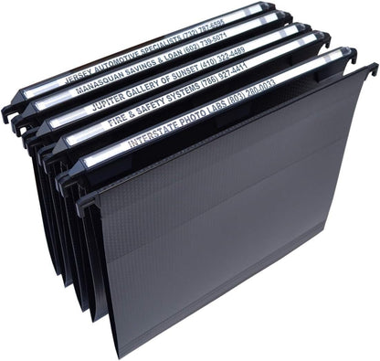 Ultimate Office MagniFile Hanging File Folders V- Bottom Letter Size with 11 inch Magnified Indexes that Double The Size of Your File Titles to Find Files Fast. (Set of 5 Frost)