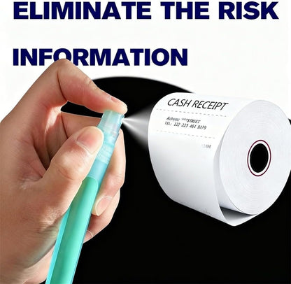 Privacy Cover Spray, 2026 Upgrade Thermal Paper Eraser Spray, 10ml Portable Privacy Information Coverage Fluid Liquid, For Permanent Erasing Receipt Shipping Label, Or Any Thermal Prints (2pcs)