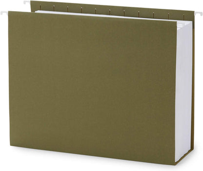 Blue Summit Supplies 25 Pack Extra Capacity Hanging File Folders Letter Size, Expandable Hanging File Folders, Heavy Duty 2 Inch Expansion, Designed for Wide, Bulky Files and Charts