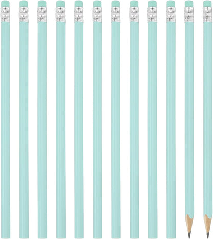 PATIKIL Round Pencils, 12 Pack Triangle HB Graphite Pencil Woodcase Wooden Pencils with Eraser for Classroom Office Writing Drawing Supplies, Pink