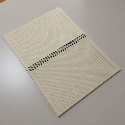 YUREE Spiral Notebook/Spiral Journal Lined, B5 Hard Kraft Cover Wire Bound Notebook Ruled, 70 Sheets (140 Pages), 10.5" x 7.3", Brown
