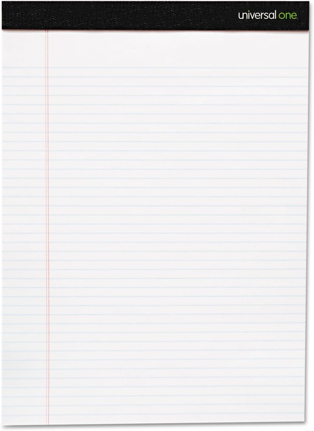 Universal 30630 Premium Ruled Writing Pads, White, 8 1/2 x 11, Legal/Wide, 50 Sheets (Pack of 6 Pads)