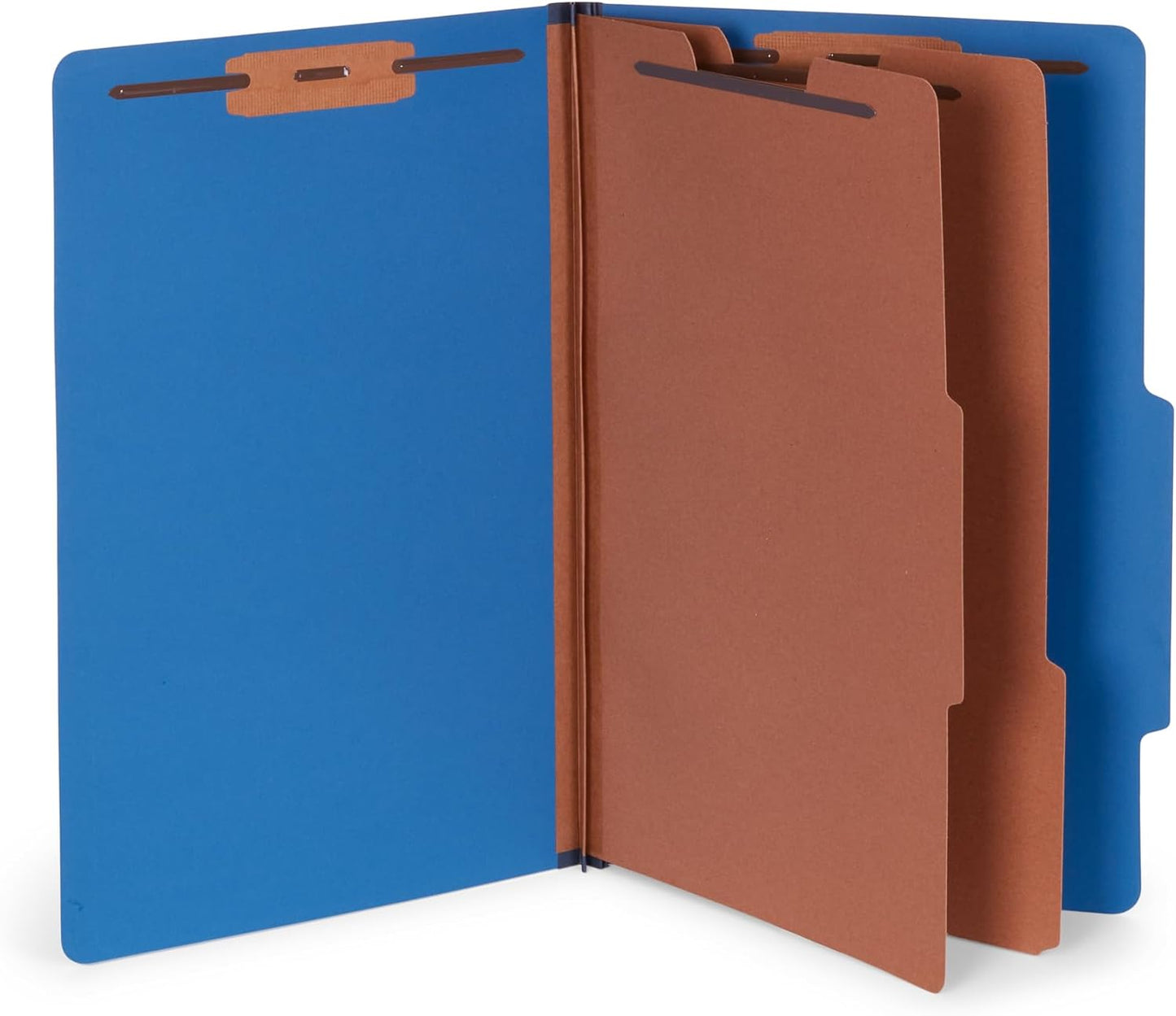 10 Blue Legal Size Classification Folders - 2 Divider 2 Inch Tyvek expansions - Durable 2 Prongs Designed to Organize Standard Law Client Files, Office Reports - Legal Size, 8 3/4 x 14 3/4, 10 Folders