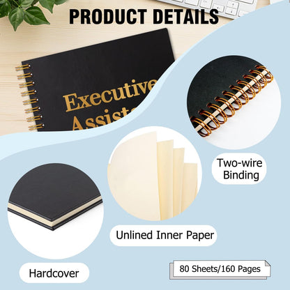 Executive Assistant Gold Foil Hardcover 160 Pages Spiral Notebooks, Inspirational Gift for Executive Assistant, Administrative Assistant Gift, Thank You Thanksgiving Gift for Coworkers