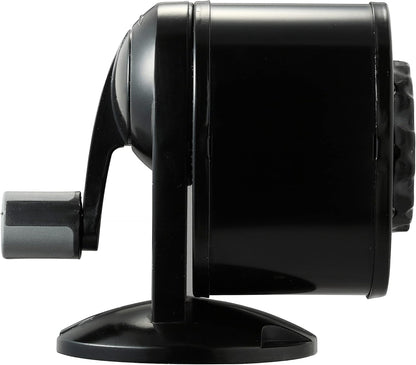 Bostitch Office Wall Mount Manual Pencil Sharpener, 8 Hole Dial, 6X Longer Cutter Life, Vertical or Horizontal Mounting, Black
