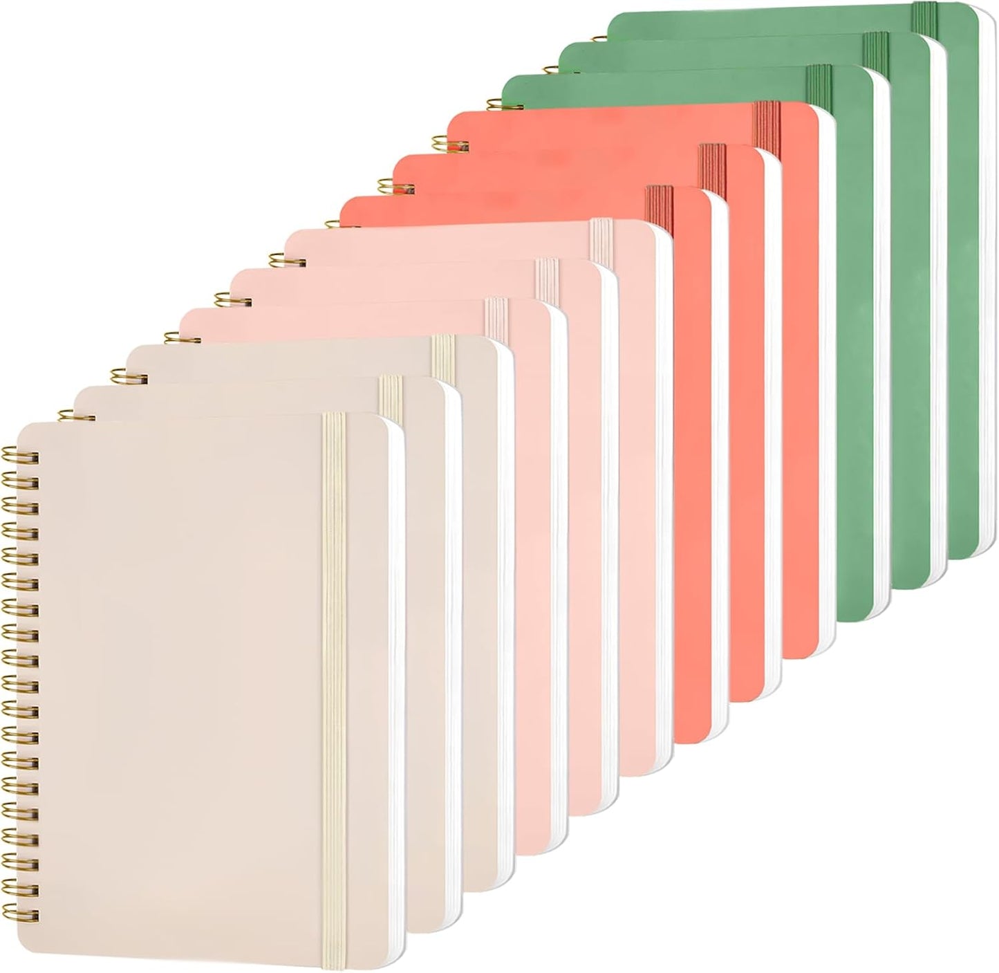 4 PCS Small Spiral Notebook 5x7, Spiral Journal Notebook, Notebooks for Work, Note Taking, School, Small Notebooks 5x7 with Strap, Cute Notebooks for Women 50 Sheets