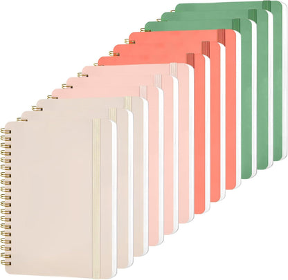 4 PCS Small Spiral Notebook 5x7, Spiral Journal Notebook, Notebooks for Work, Note Taking, School, Small Notebooks 5x7 with Strap, Cute Notebooks for Women 50 Sheets