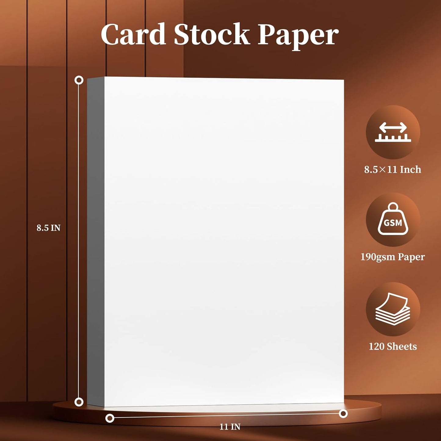 200 Sheets of Cardstock 8.5 x 11, Heavyweight Cover Cream Cardstock Printer Paper 8.5 x 11, 190 gsm Ivory Card Stock Paper for Wedding Invitations, Elegant Stationery, Scrapbooking & DIY Crafts