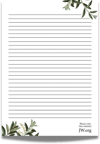 JW Letter Writing A4 Pad Stationery Paper Lined Gift Notepad Writing Sheets (Pink Rose)