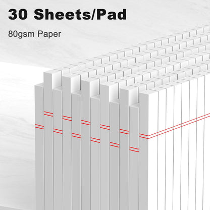 5pcs Small Note Pads 5x8 Notebook College Ruled Legal Pads Color Notepads 5 Pack Study Back Writing Pads 5 x 8 Perforated Narrow Ruled Pads of Paper for School & Office Supplies 30 Sheets/Pack