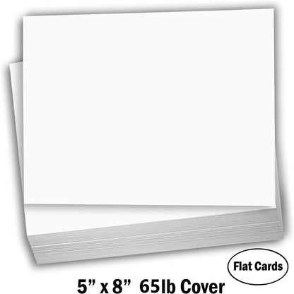 Hamilco Blank Index Cards 6" x 9" Card Stock 65lb Cover White Cardstock Paper - 100 Pack