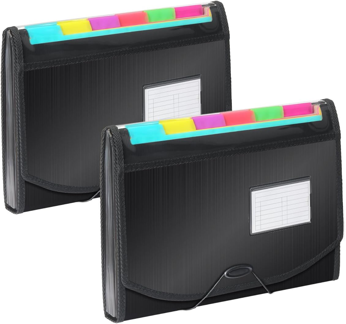 H4D Accordion File Organizer, 13 Pocket Expanding File Folder with Labels for Documents, Letter Size, 1 Pack