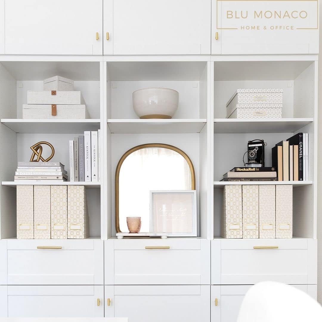 BLU MONACO | Cardboard Magazine File Holder Set of 4 | Vertical Magazine File Holder for Desk and Shelves | Standing File Holder for Classroom School Paper Storage