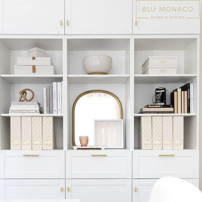 BLU MONACO | Cardboard Magazine File Holder Set of 4 | Vertical Magazine File Holder for Desk and Shelves | Standing File Holder for Classroom School Paper Storage