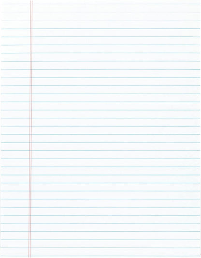 Office Depot Glue-Top Writing Pads, 8 1/2in. x 11in., Legal Ruled, 50 Sheets, White, Pack Of 12 Pads, 99409