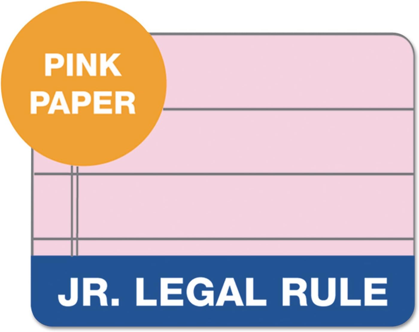 TOPS Prism+ Writing Pads, 5x 8, Perforated, Jr. Legal Ruled, Narrow 1/4 Spacing, Orchid, 50 Sheets, 12 Pack (63040)