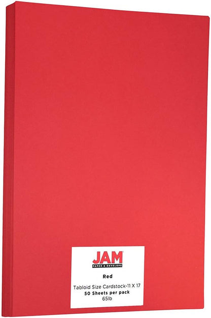 JAM PAPER Ledger Matte 24lb Paper - 90 gsm - 11 x 17 Tabloid - Yellow Recycled - 100 Sheets/Pack