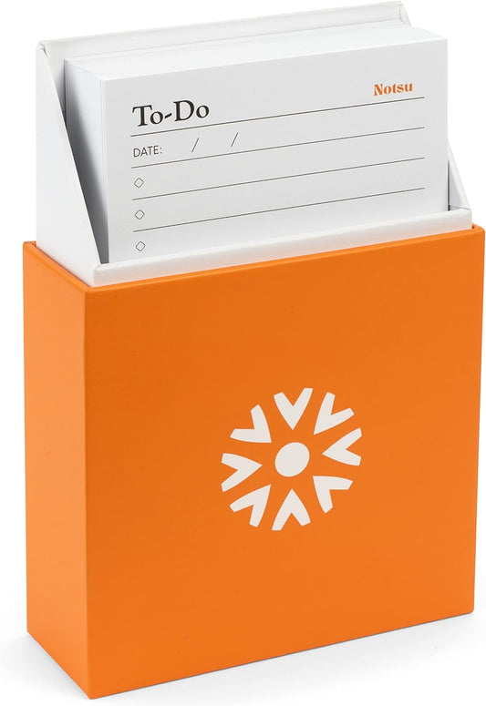 Notsu To Do List Grid Index Cards 3x5 | 50 Task Planner Foldable Vertical Notecards with Rounded Corners
