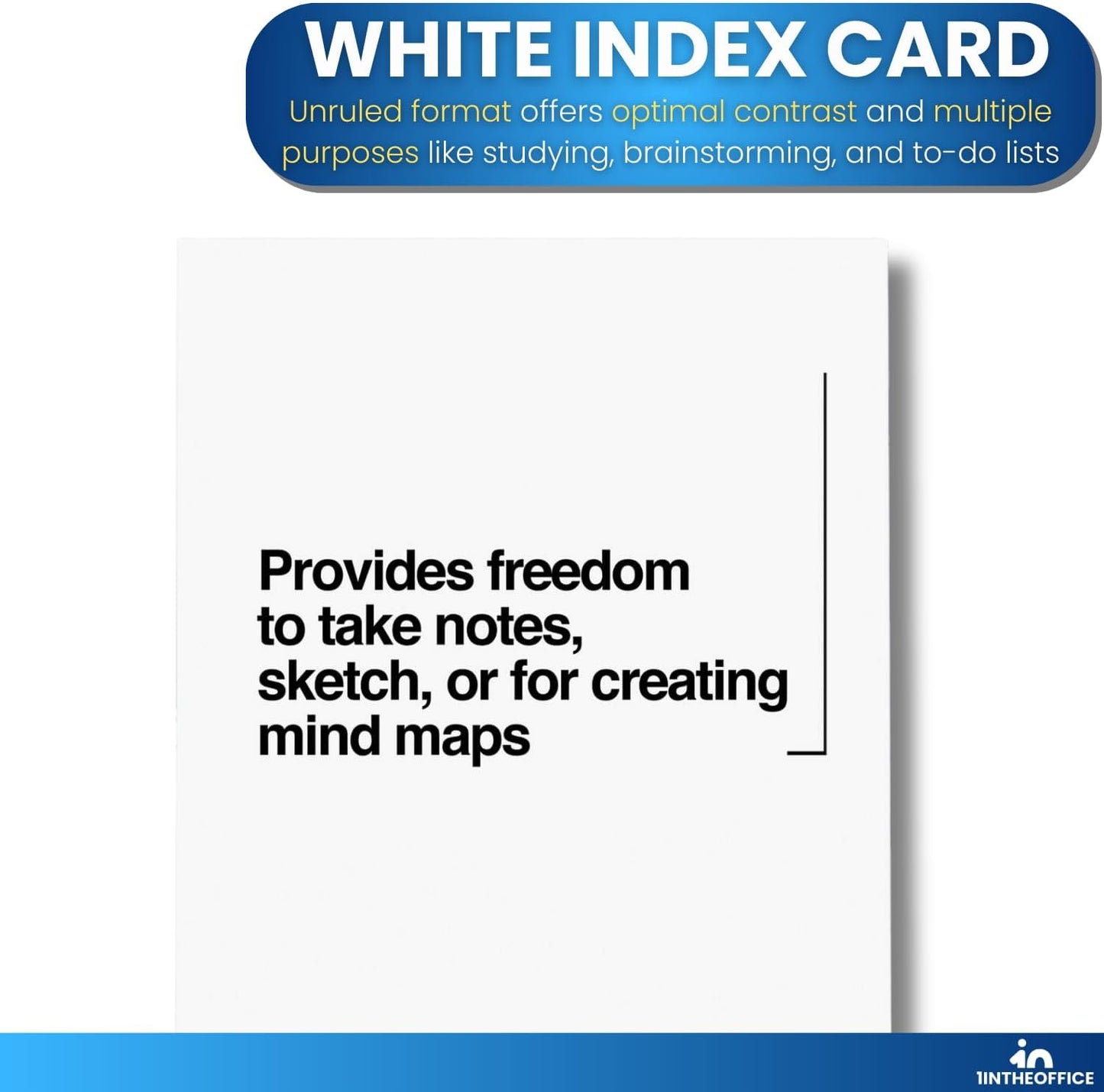 1InTheOffice White Memo Loose Sheets 4x6, Unruled, Plain White, 1000/Pack