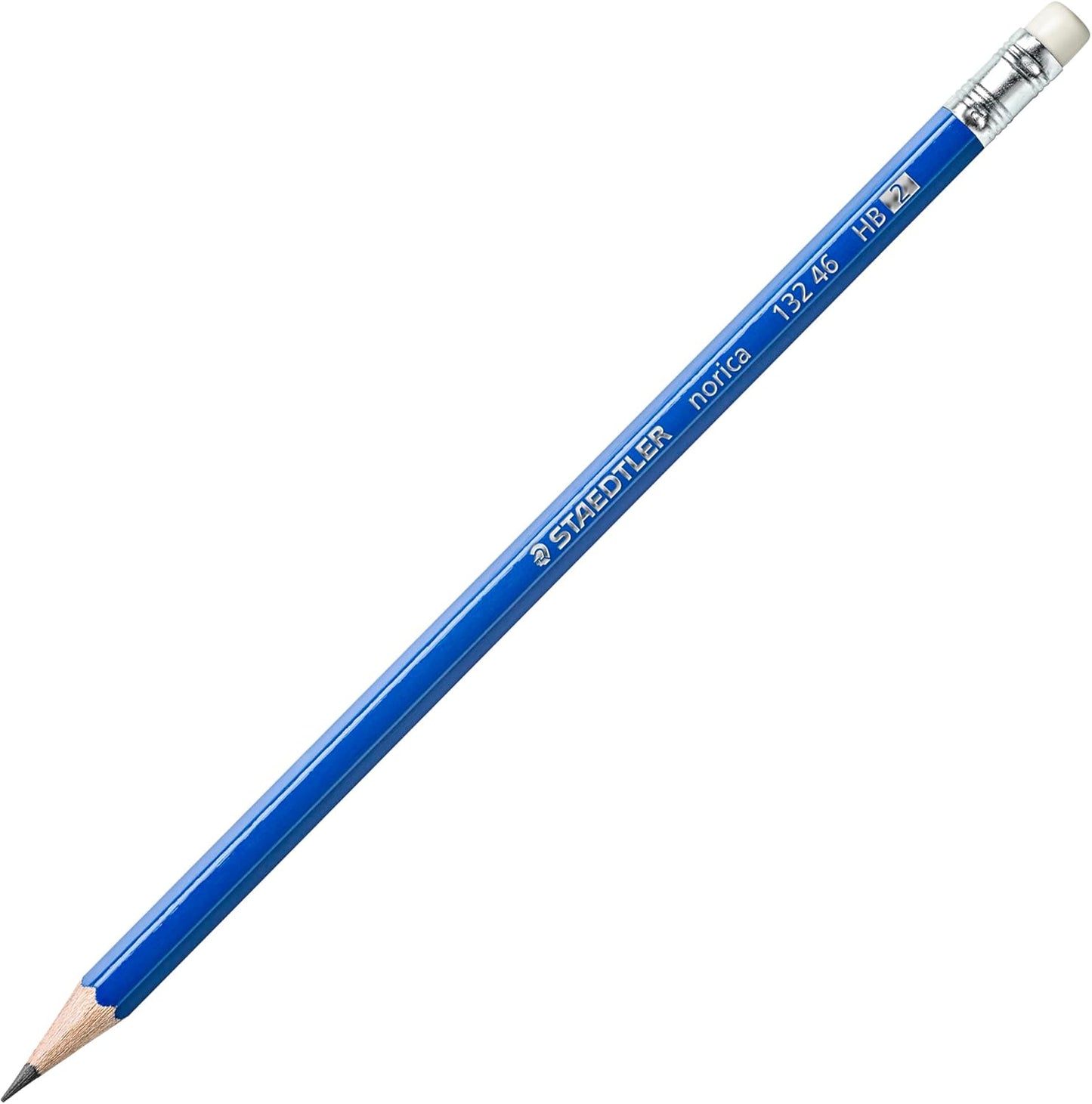 STAEDTLER Norica #2 HB Wood-Cased Pencil Set: 18 Pre-Sharpened Graphite Pencils with 1 Eraser & 1 Sharpener, Break-Resistant Lead, For Writing & Drawing, Blue, Ideal for Classroom, Home & Office
