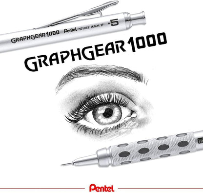 Pentel GraphGear 1000 Mechanical Pencil, (0.5mm) Point Size, Black Barrel, 1 Each (PG1015A)