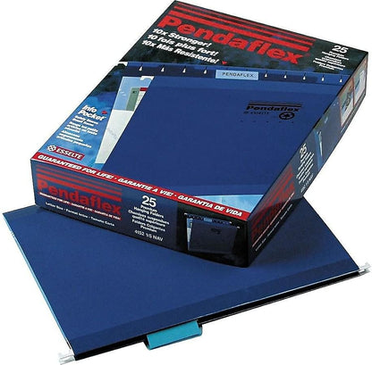 Pendaflex Reinforced Hanging File Folders, Letter Size, Bright Green, 1/5 Cut, 25/BX (4152 1/5 BGR)
