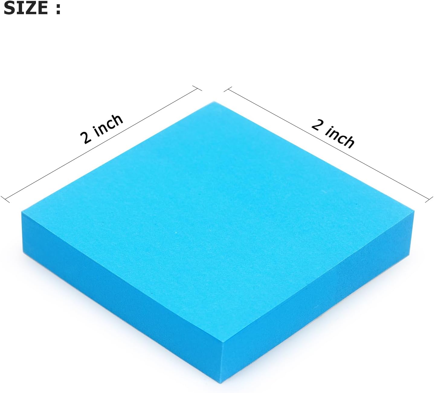 Sticky Notes 2x2 inch Bright Colors Self-Stick Pads 24 Pads/Pack 60 Sheets/Pad Total 1440 Sheets