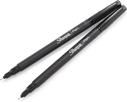 Sharpie Felt Tip Pens, Fine Point (0.4mm), Black, 4 Count - Art Markers, Journaling, Drawing