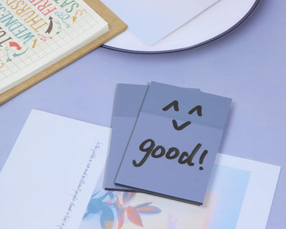 ONLYKXY 2 Pack Rectangle Transparent Sticky Notes 2.95x1.96inch Waterproof Index Sticker Self-Stick Book Tabs 100 Sheets PET Markers Sticky Notes Pad (Dark Blue)