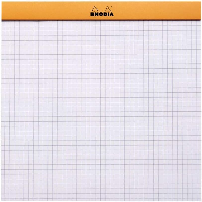 Rhodia Head Stapled Pad, No16 A5, Dot - Black