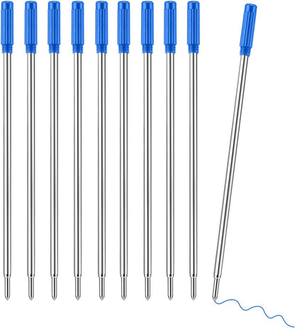 Black Ink Refill, Replaceable Ballpoint Pen Refills Compatible with Cross Ballpoint Pen, Medium Point Metal Refill 10 Pack
