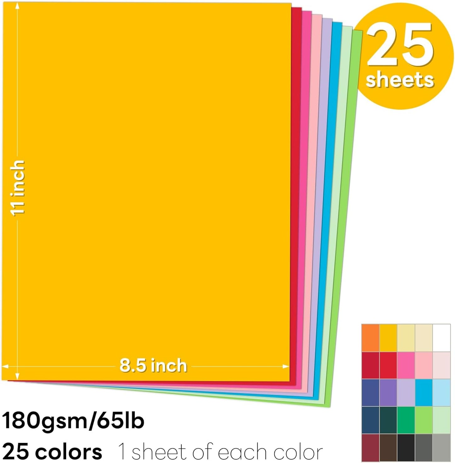 24 Sheets Cream Cardstock 8.5 x 11 Off White Paper, Goefun Ivory Card Stock Printer Paper for Cards Making, Office Printing, Certificate