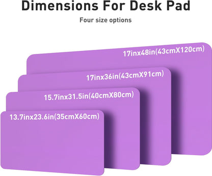 Aothia Leather Desk Pad Protector, Mouse Pad, Office Desk Mat, Non-Slip PU Leather Desk Blotter, Laptop Desk Pad, Waterproof Desk Writing Pad for Office and Home (Black,36" x 17") - Colors A