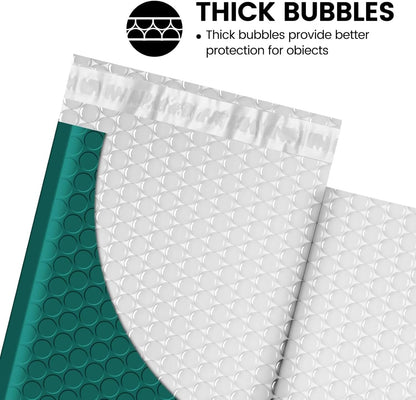 Fuxury Black Bubble Mailers 4x8" 100 Pack Waterproof Padded Envelopes Usable Size 4x7" Self Seal Bubble Envelopes Padded Mailers for Small Business, Envelope Mailers