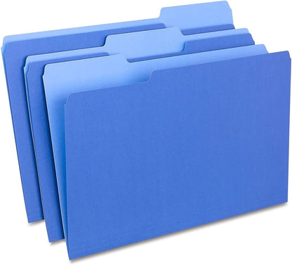 Staples Recycled File Folders, Legal Size, 1/3‑Cut Tabs, Manila, 30% Recycled Paper Stock, 100/Box