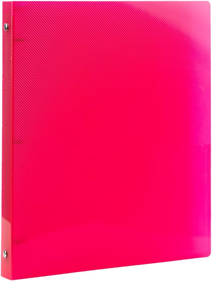 JAM PAPER Plastic 0.75 inch Binder - Clear 3 Ring Binder - Sold Individually