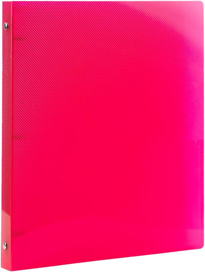 JAM PAPER Plastic 0.75 inch Binder - Clear 3 Ring Binder - Sold Individually