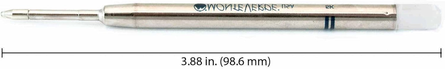 Monteverde USA Capless Ceramic Gel Refills to Fit Parker Pens, Broad Point, Blue Ink, 2-Pack – Smooth and Vibrant Writing Solution