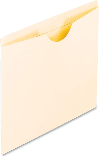 Pendaflex File Jackets, Letter Size, Manila, 2" Expansion, Reinforced Straight-Cut Tabs with Thumb Cut, 50 per Box (22200EE), Beige