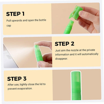 Thermal Paper Eraser Spray Quick Dry White Out Liquid Spray with Lid 4PCS Portable Correction Fluid for Documents, Labels, Packages, Shipping Addresses Office Products..