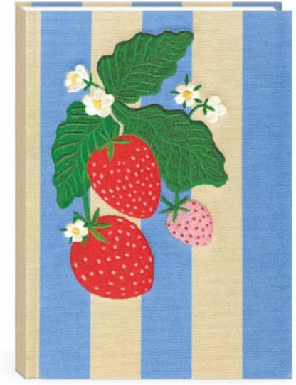 Lady Jayne Embroidered Canvas Hardcover Journal with 192 Lined Pages, 6” x 8.5” – Flower Market Poppy (83289)