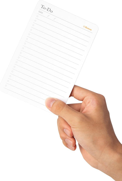 Notsu To Do List Grid Index Cards 3x5 | 50 Task Planner Foldable Vertical Notecards with Rounded Corners