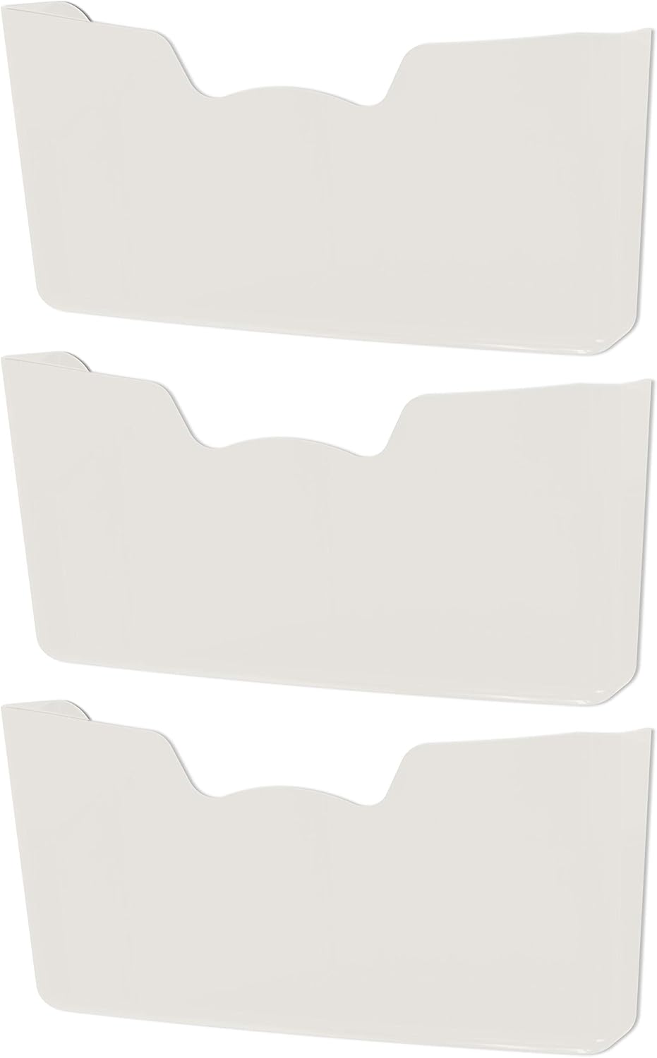 Simple Houseware Clear Single Pocket Wall Mount for Hanging File Holder, 3 Packs