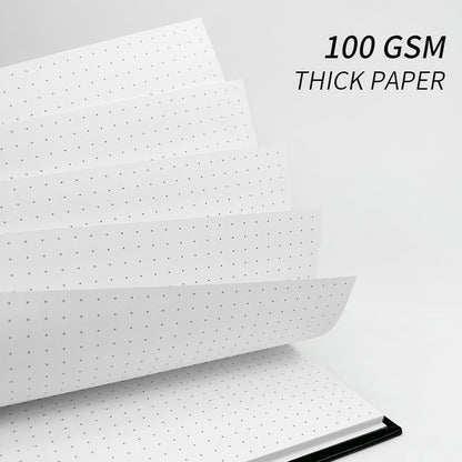 Lined Spiral Notebook A4 Large Black Journal 8.5" x 11"-4 Pack 7mm College Ruled Hardcover Notebooks 160 Pages 100GSM Thick Paper for Note Taking School Office Supplies