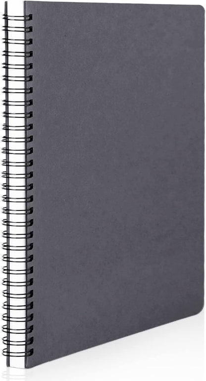 EUSOAR Spiral Notebook, A5 12packs 5.5"X8.3" 120 Pages Lined Travel Writing Notebooks Journal, Memo Notepad Sketchbook, Students College Office Business Subject Diary Ruled Book Journal-Black Cover