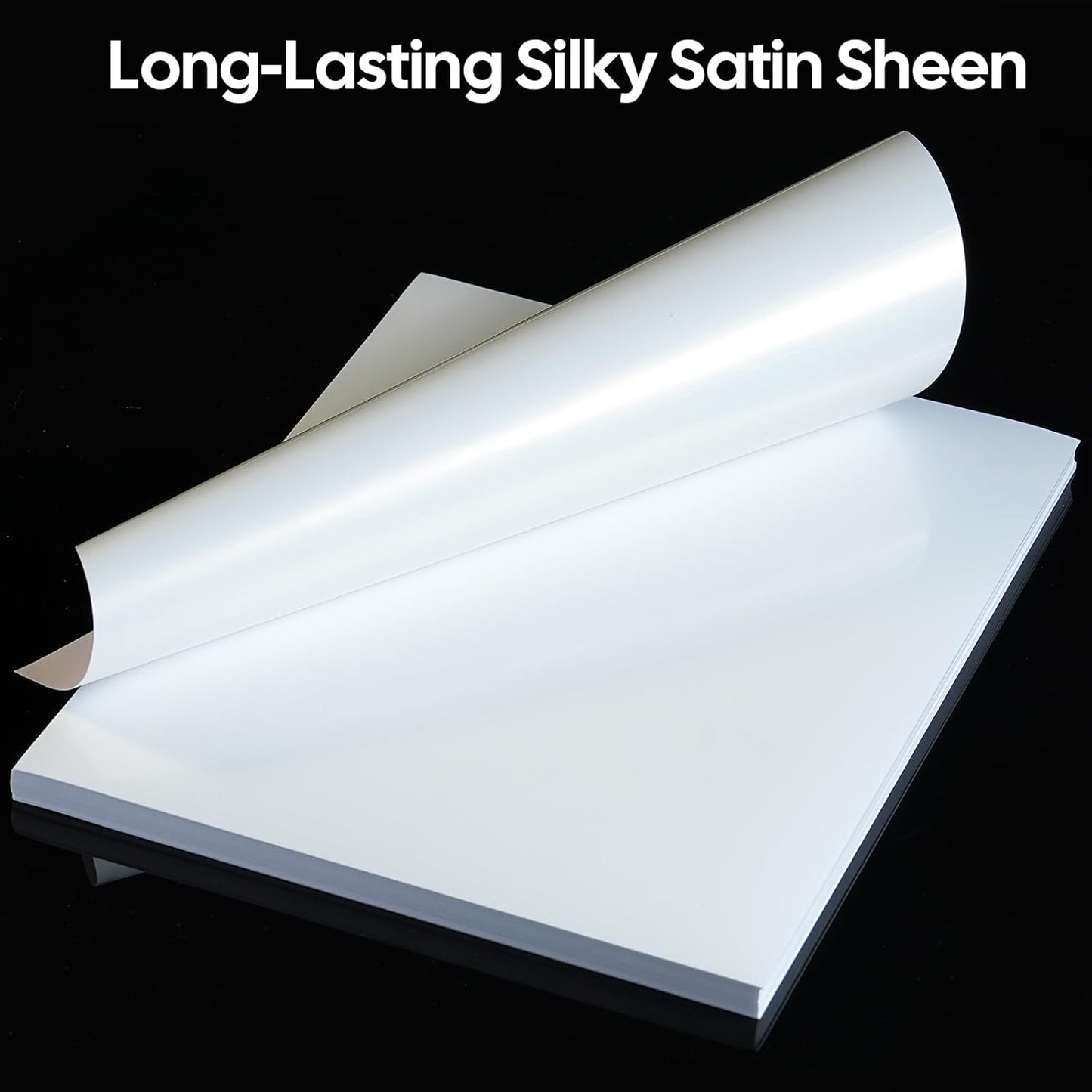 Printable Vinyl Sticker Paper for Inkjet and Laser Printer - Glossy White - 21 Waterproof Decal Paper Self-Adhesive Sheets 8.5"x11"- Dries Quickly and Holds Ink Beautifully