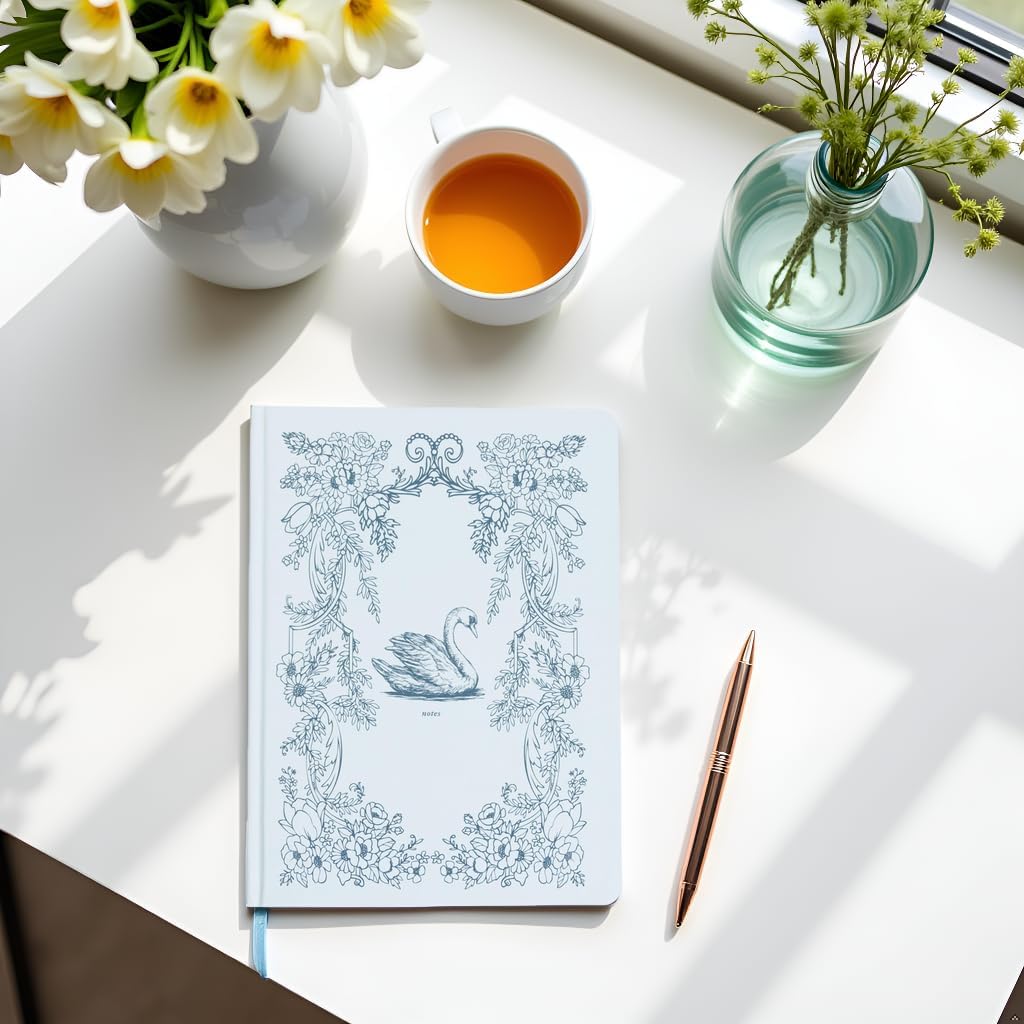 Pearhead Blue Matchbook Hardcover Journal, 6x8 College-Ruled Lined Notebook, 200 Pages, Trendy Writing Journal for Work, School & Everyday Notes
