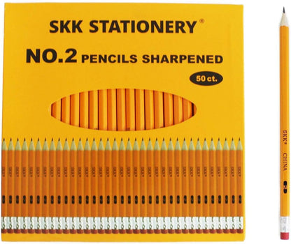 SKKSTATIONERY 360pcs Pre-sharpened Pencils with eraser top, No.2 Wood Pencils Bulk #2 HB pencils Yellow HB Pencil Sketching Drawing Back to School Teacher Supplies 360 counts per box